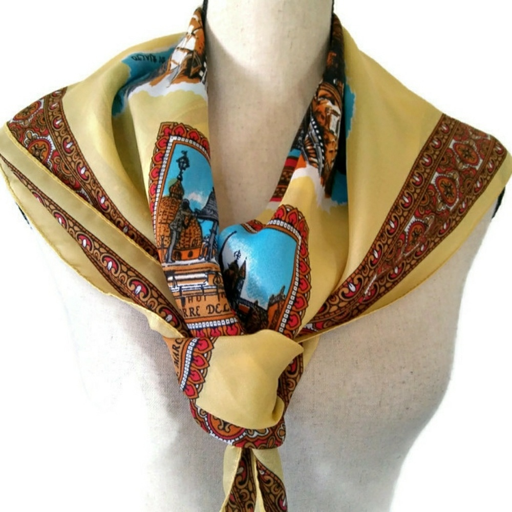 Venezia Italy Scarf points of interest prints - Picture 3 of 3
